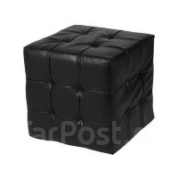BN-007K Банкетка куб в квадрат (дутый) 420*420*420мм, черный